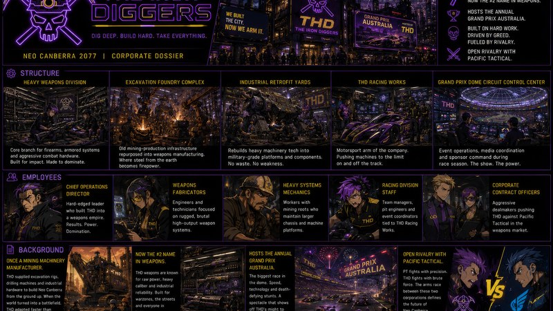 THD: The Iron Diggers corporate dossier