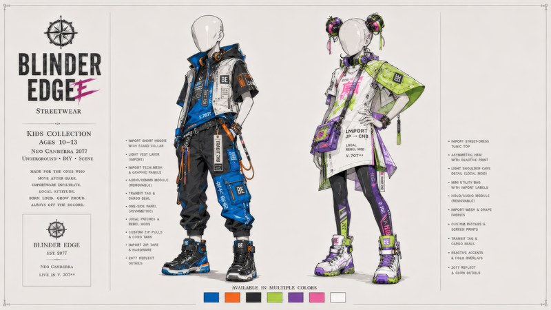 Blinder Edge: kids' fashion