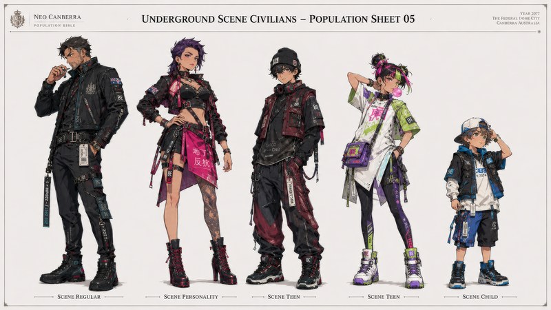 Underground Scene Civilians: Population Sheet 05