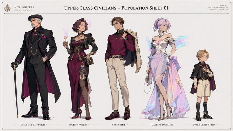 Upper-Class Civilians: Population Sheet 01