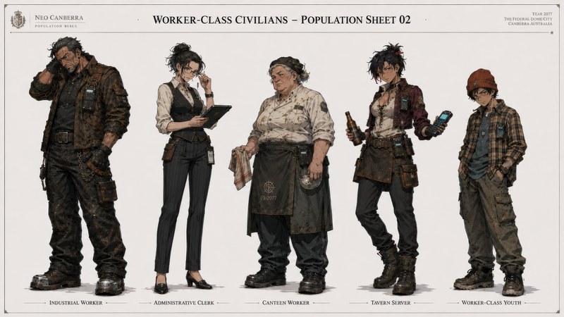 Worker-Class Civilians: Population Sheet 02