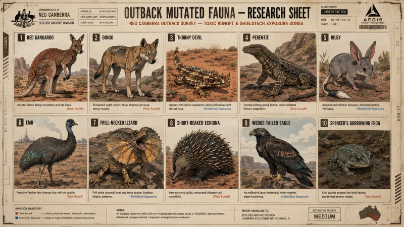 Outback Mutated Fauna: Research Sheet