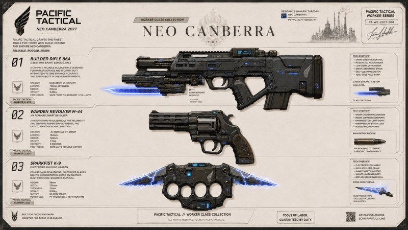 Pacific Tactical Worker Series weapons