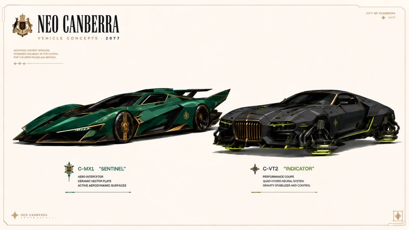 Neo Canberra Vehicle Concepts: C-MX1 Sentinel & C-VT2 Indicator